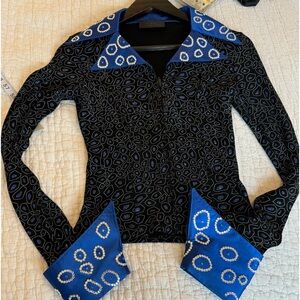 Top black and blue and stones